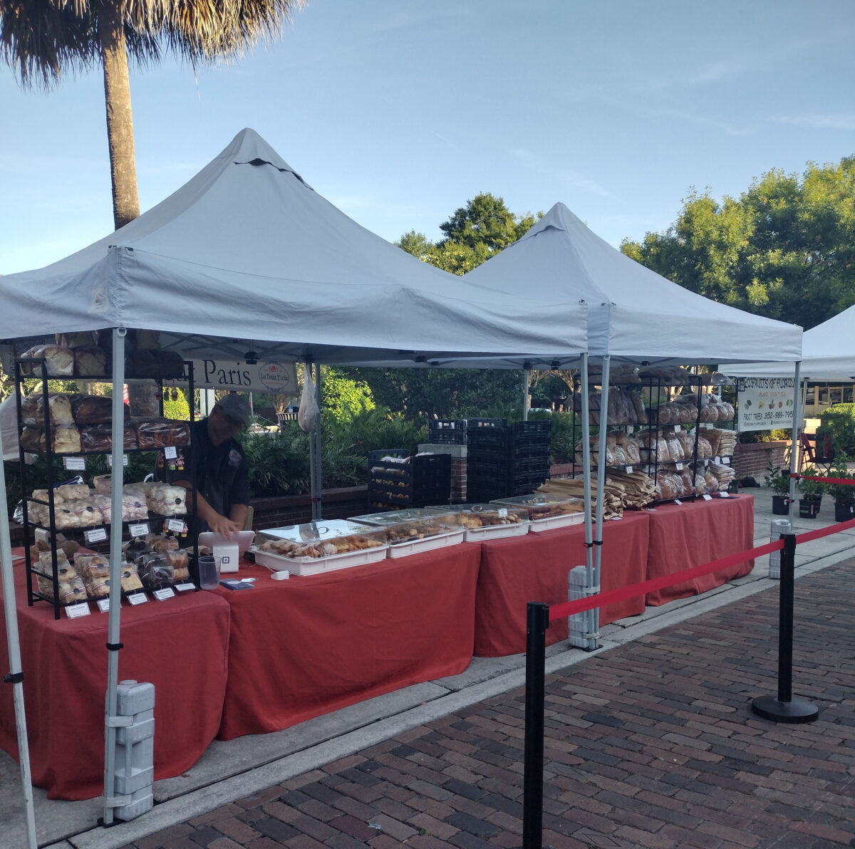 The Le Petit Paris market stand at Winter Garden Farmers Market